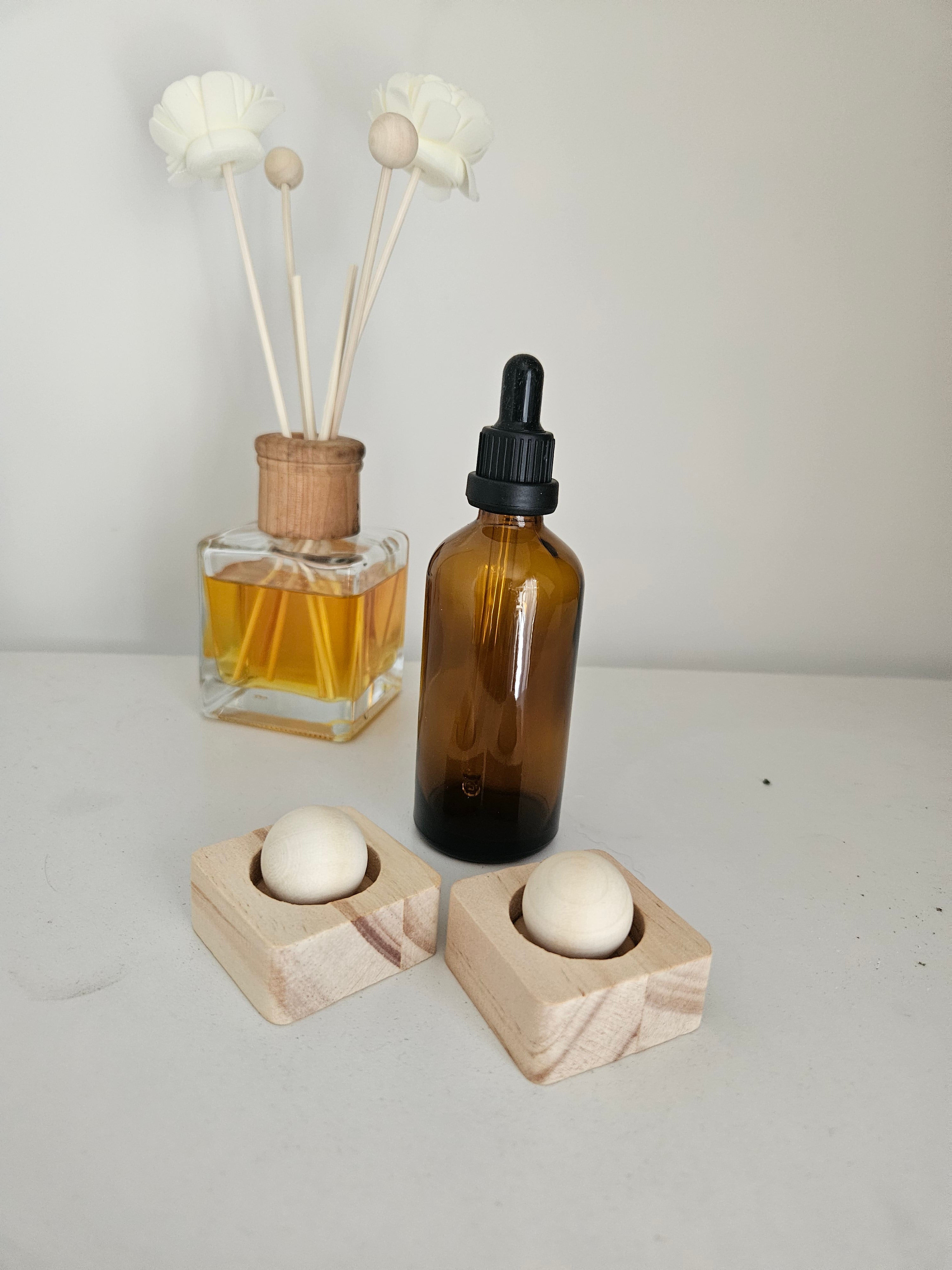 2 Piece Beechwood Oil Diffuser